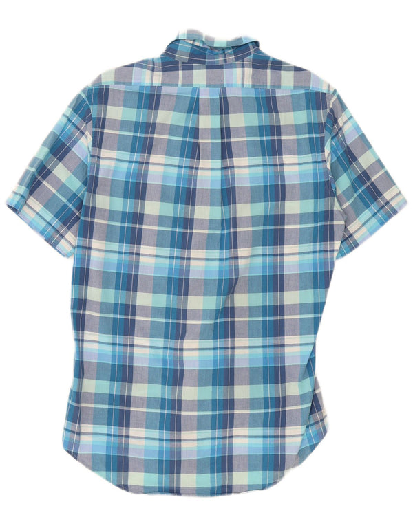 Brooks Brothers Chemise à manches courtes Regent pour homme en coton à carreaux bleu moyen