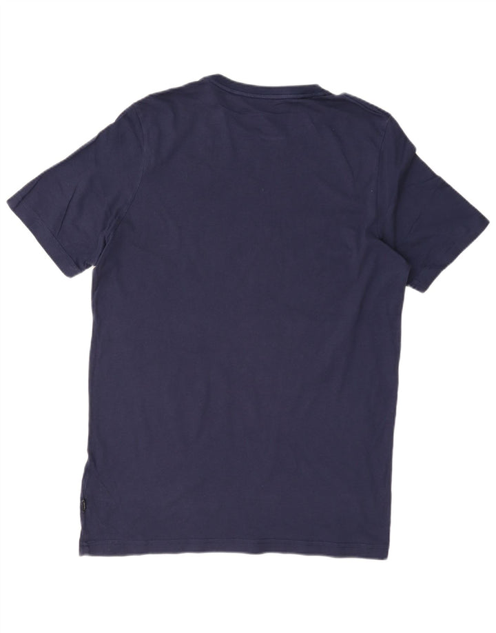 Puma Mens Graphic T-Shirt Top Medium Navy Blue Cotton