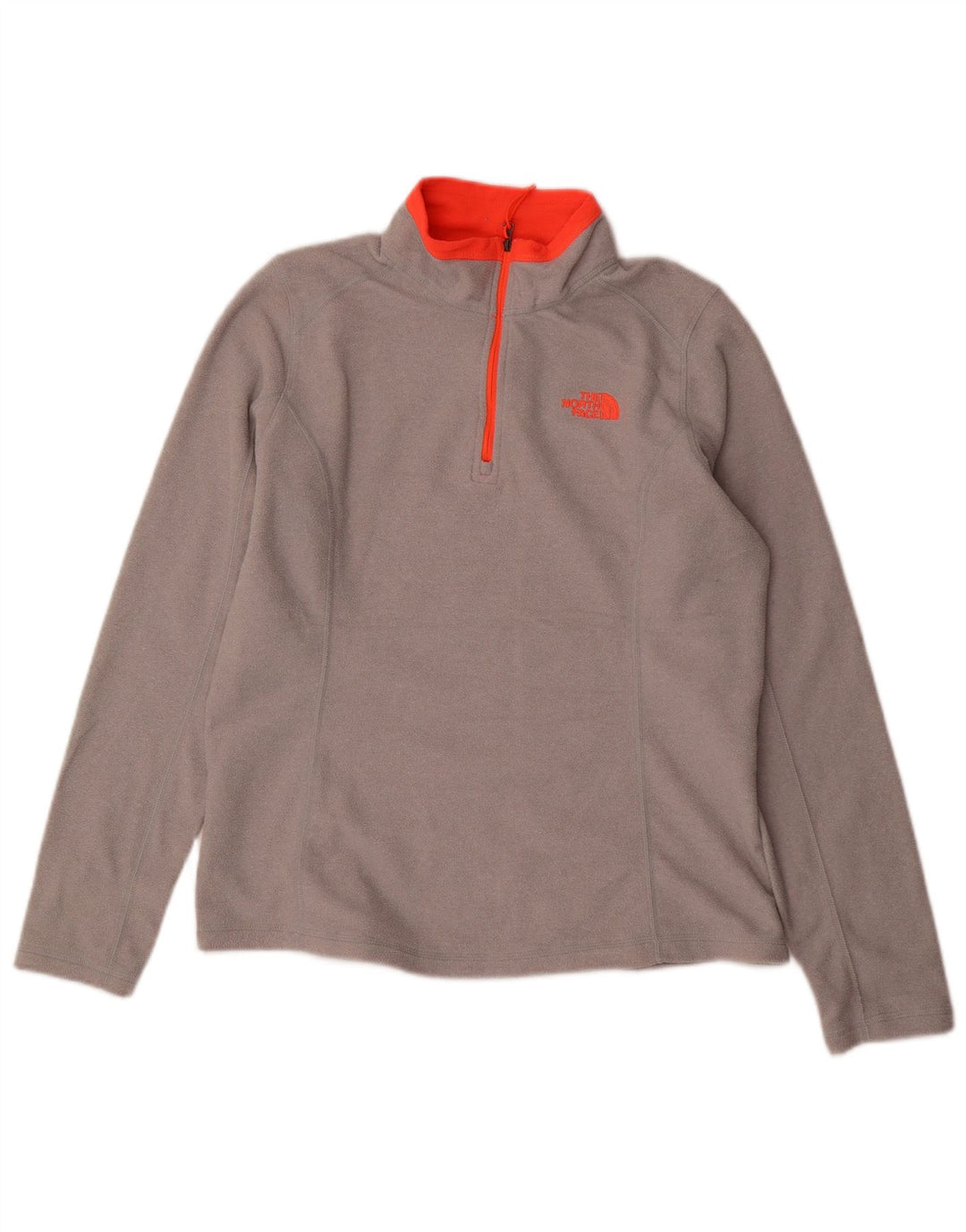 THE NORTH FACE Fleecetrøje med lynlås til kvinder UK 14 Medium Grey Polyester
