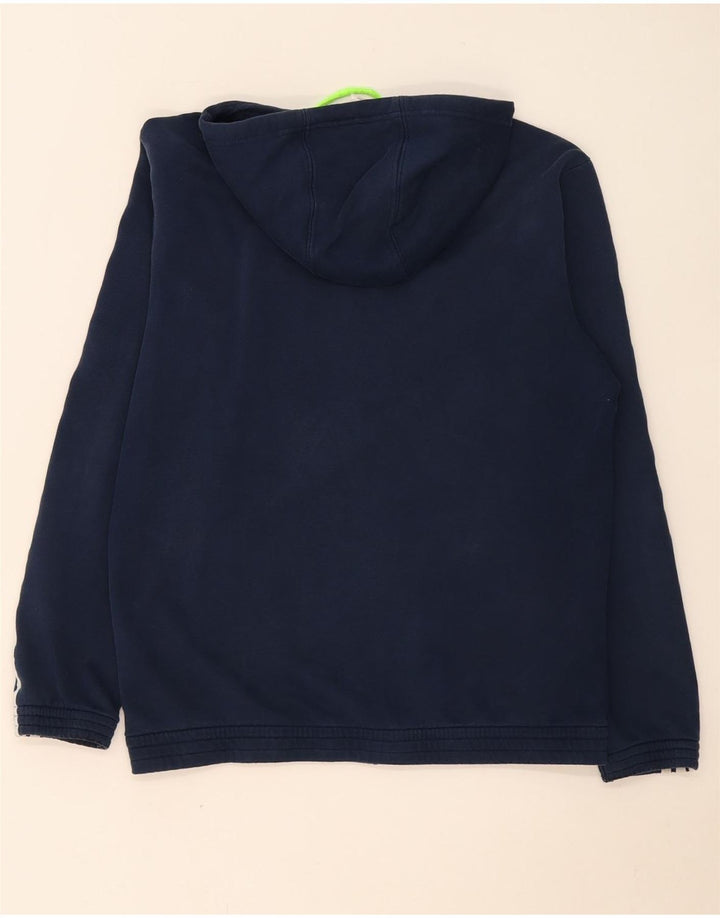 Adidas Mens Zip Hoodie Sweater Medium Navy Blue Cotton