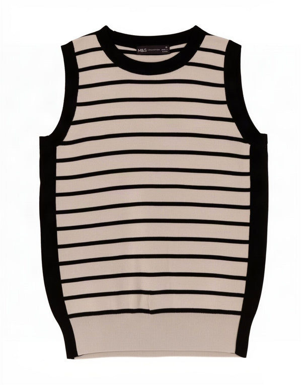 Marks & Spencer Γυναικείο γιλέκο Tank Top 10 Small White Ride Viscose