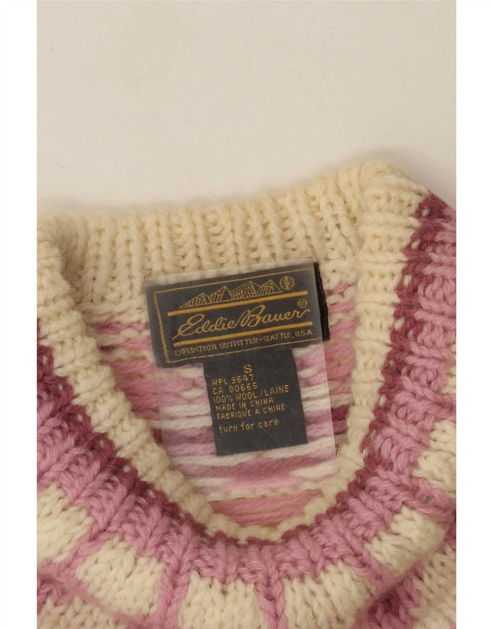 Eddie Bauer Womens Turtle Neck Jumper Sweater UK 10 Small Off White