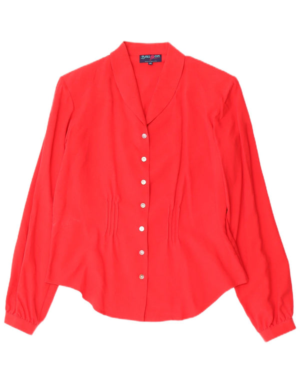 Blusa tipo camisa para mujer Balloon EU 38 Seda roja mediana
