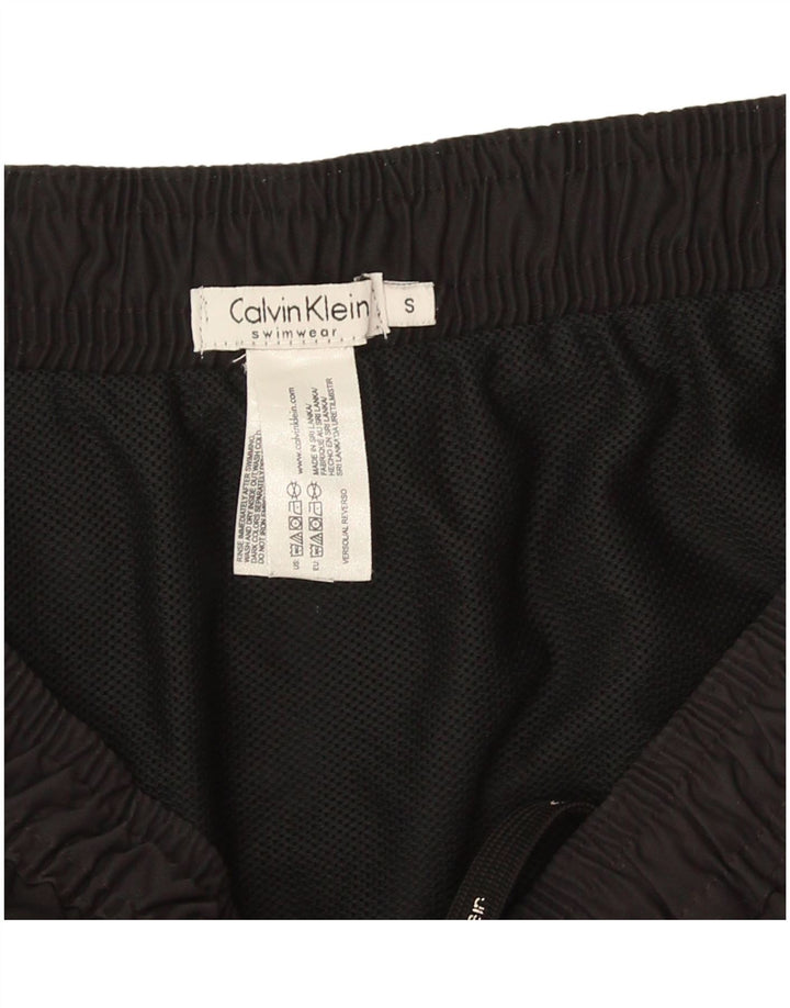 Calvin Klein Mens Graphic Swimming Shorts Small  Black Polyester