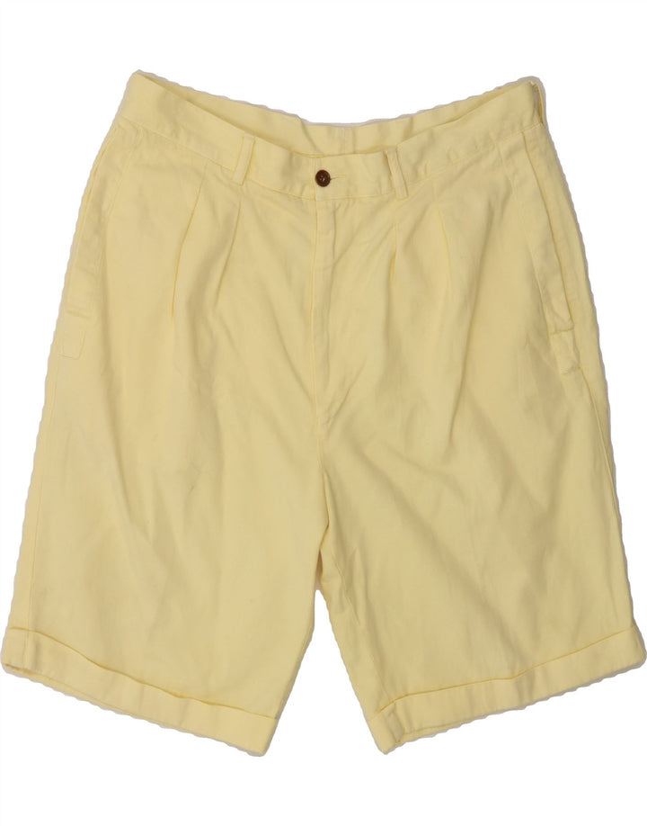 VINTAGE Mens Chino Shorts IT 50 Large W34  Yellow Vintage Vintage and Second-Hand Vintage from Messina Hembry 
