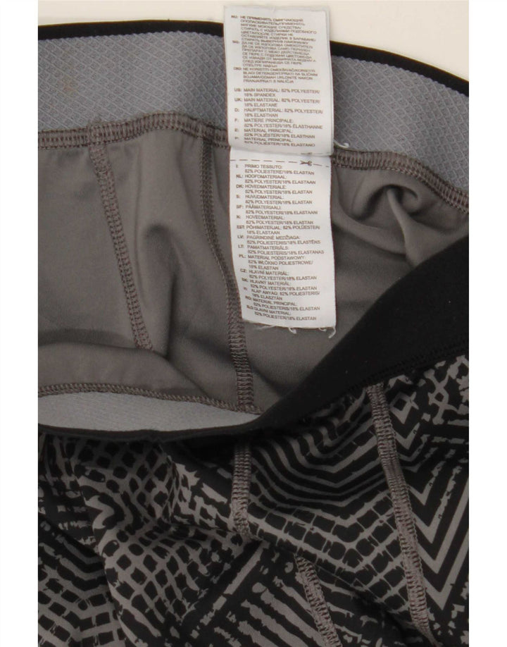 Adidas Womens Capri Leggings UK 8 Small  Grey Geometric Polyester