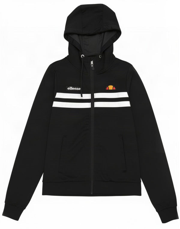 Ellesse Womens Zip Hoodie Pullover UK 8 Small Schwarz Colourblock Polyester