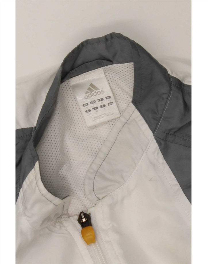 Adidas Womens Tracksuit Top Jacket UK 10 Small Grey Colourblock