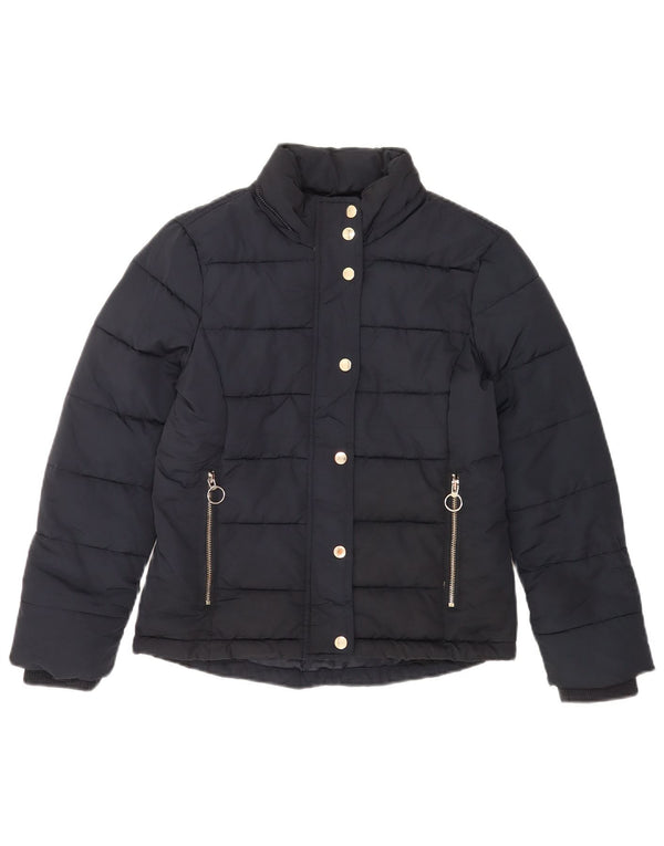 Topshop Chaqueta acolchada para mujer UK 6 XS Poliéster azul marino