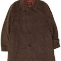 Esquire Mens Overcoat IT 48 Medium Brown Flecked Wool