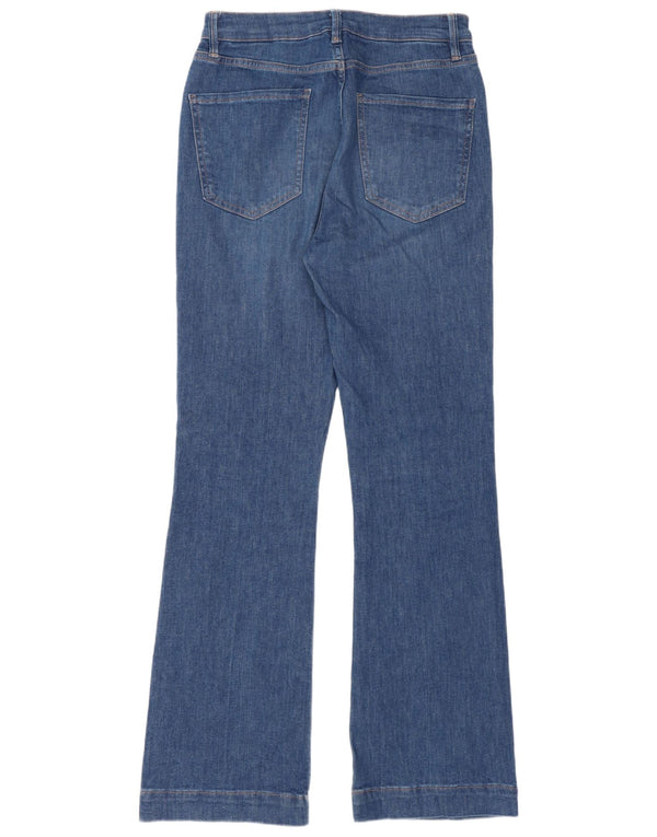 Marks & Spencer Damen-Jeans mit hoher Taille, ausgestellt, UK 10, Größe S, W28, L31, Blau