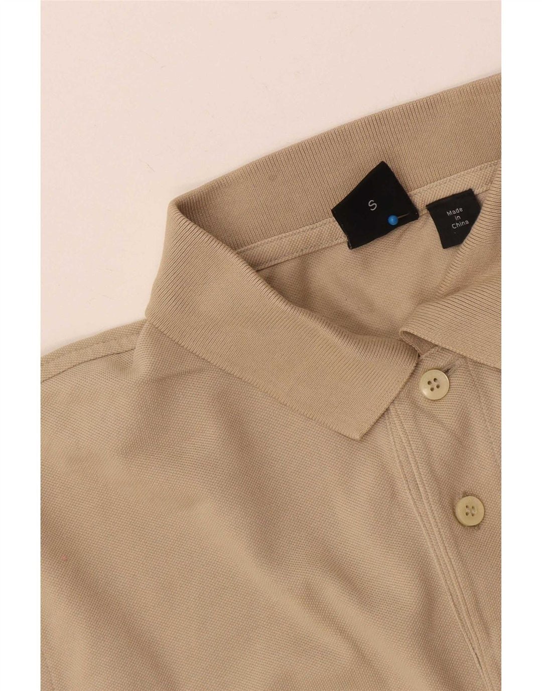 Hugo Boss Mens Polo Shirt Small Beige Cotton