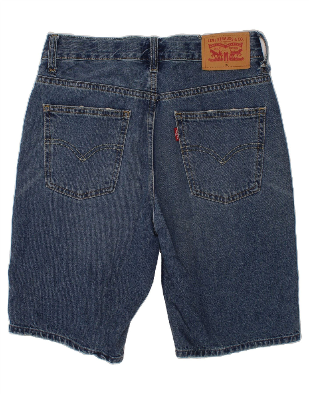 LEVI'S Boys 511 Graphic Slim Denim Shorts 13-14 Years W28 Blue Vintage Levi's and Second-Hand Levi's from Messina Hembry 