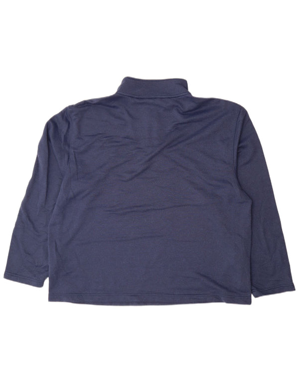 Izod Herren-Sweatshirt mit Reißverschluss am Hals, 2XL, Marineblau, Polyester