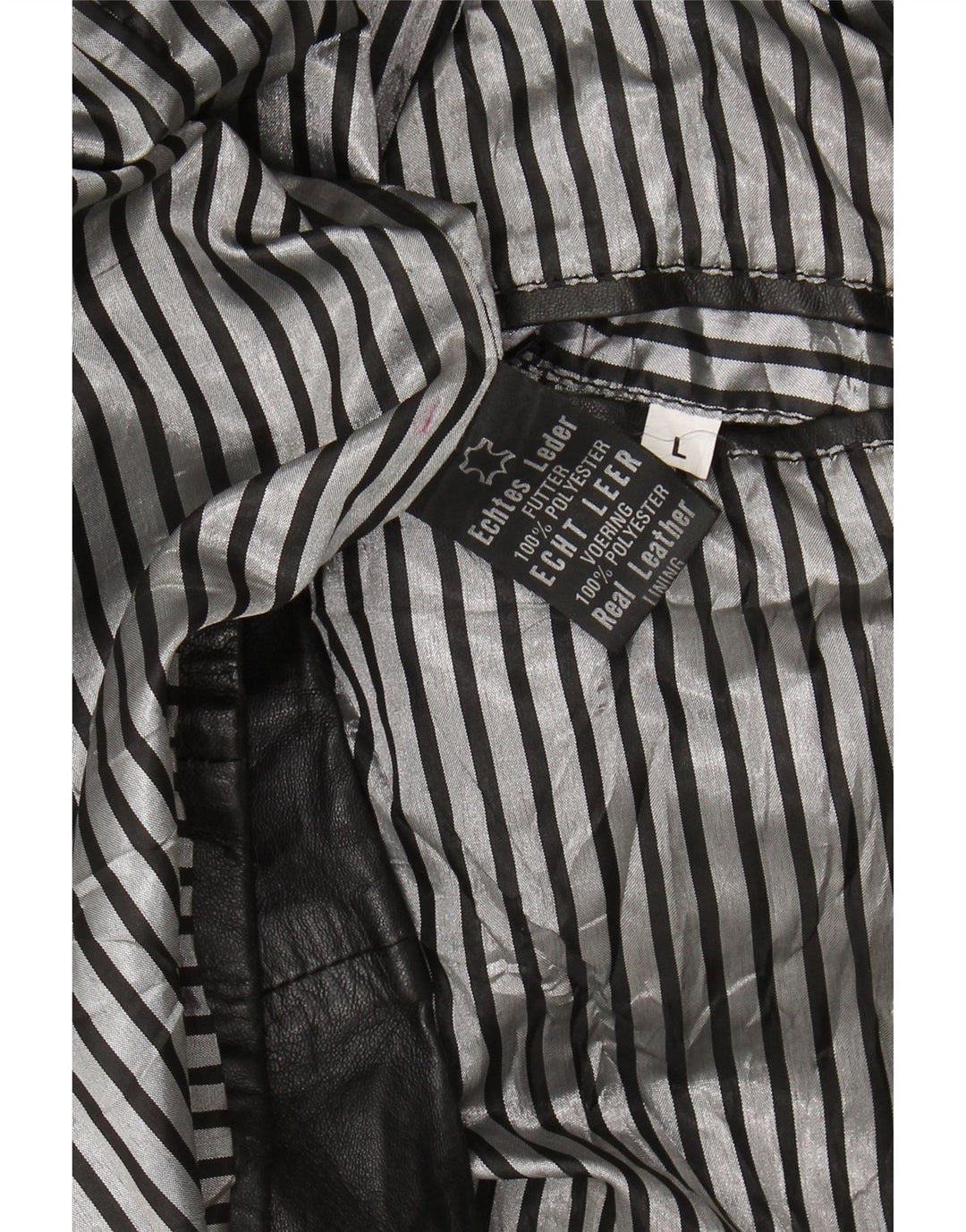 VINTAGE Womens Double Breasted Blazer Jacket UK 18 XL Black Leather