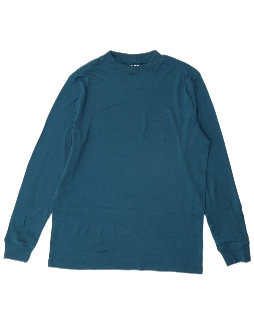 Lands End Mens Top Long Sleeve Medium Blue Cotton