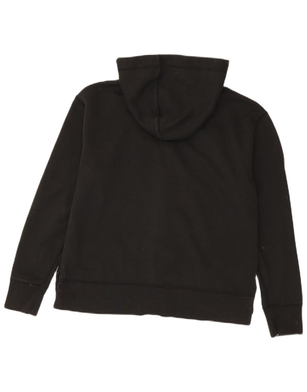 Polo Ralph Lauren Womens Zip Hoodie Sweater UK 14 Medium Black Polyester
