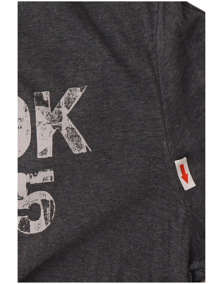 Reebok Mens Graphic T-Shirt Top Large Grey