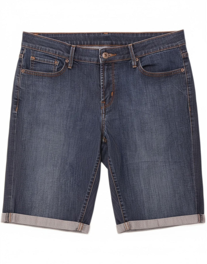 Levi's Womens 545 Bermuda Denim Shorts US 10 Large W34  Blue Cotton