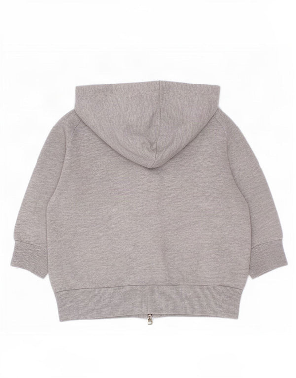 Adidas Pull à capuche zippé pour bébé fille 12-18 mois Gris Coton