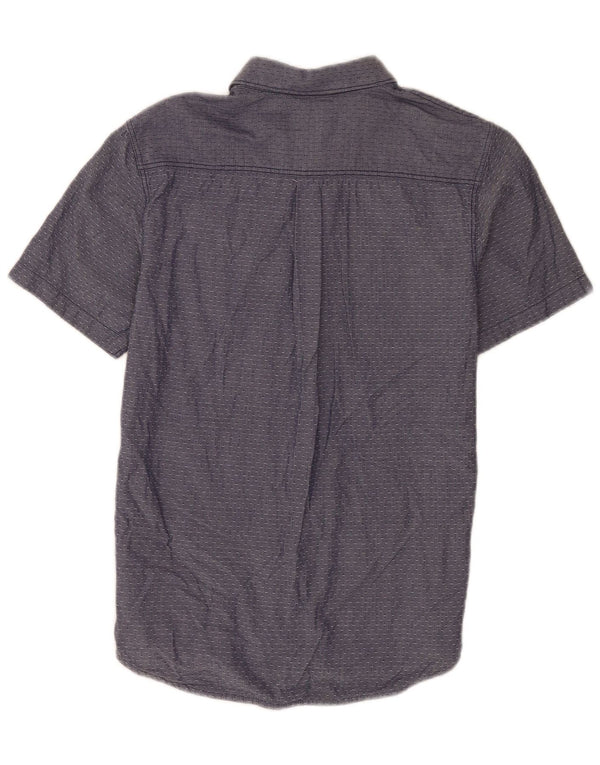 Vans Mens Short Sleeve Regular Fit Shirt Small Blue Spotted Cotton