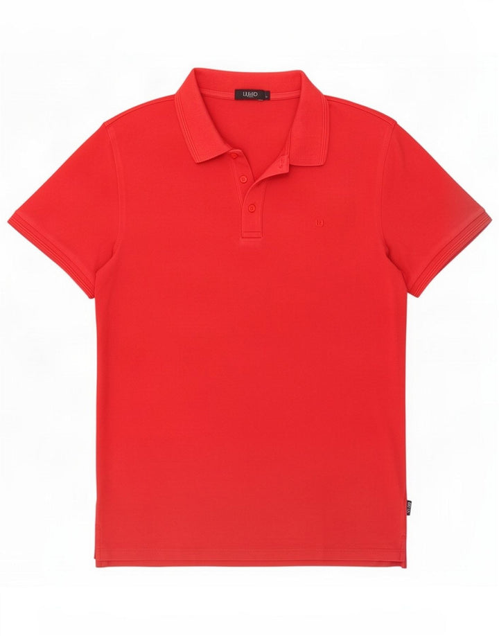 Liu Jo Mens Polo Shirt Large Red Cotton