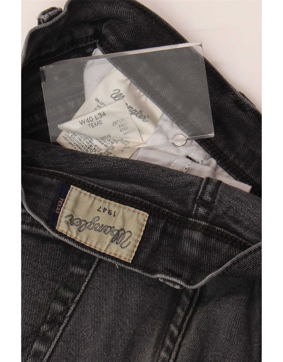 Wrangler Mens Texas Straight Jeans W40 L34 Grey Cotton