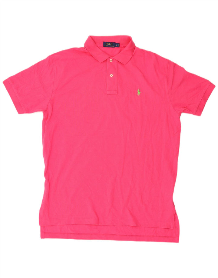 Polo Ralph Lauren Mens Shirt Large Pink Cotton