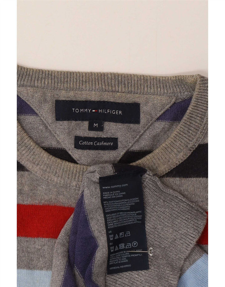Maglione maglione girocollo da uomo Tommy Hilfiger a righe multicolori medie