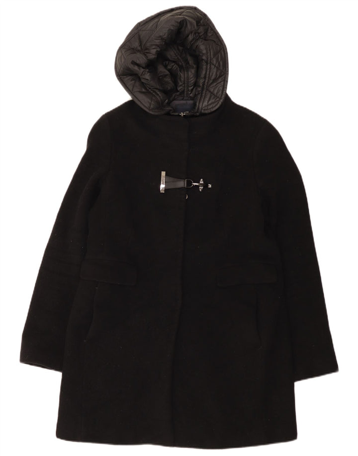 Fay Giacca a vento da donna con cappuccio attiva/disattiva UK 14 Large in lana nera