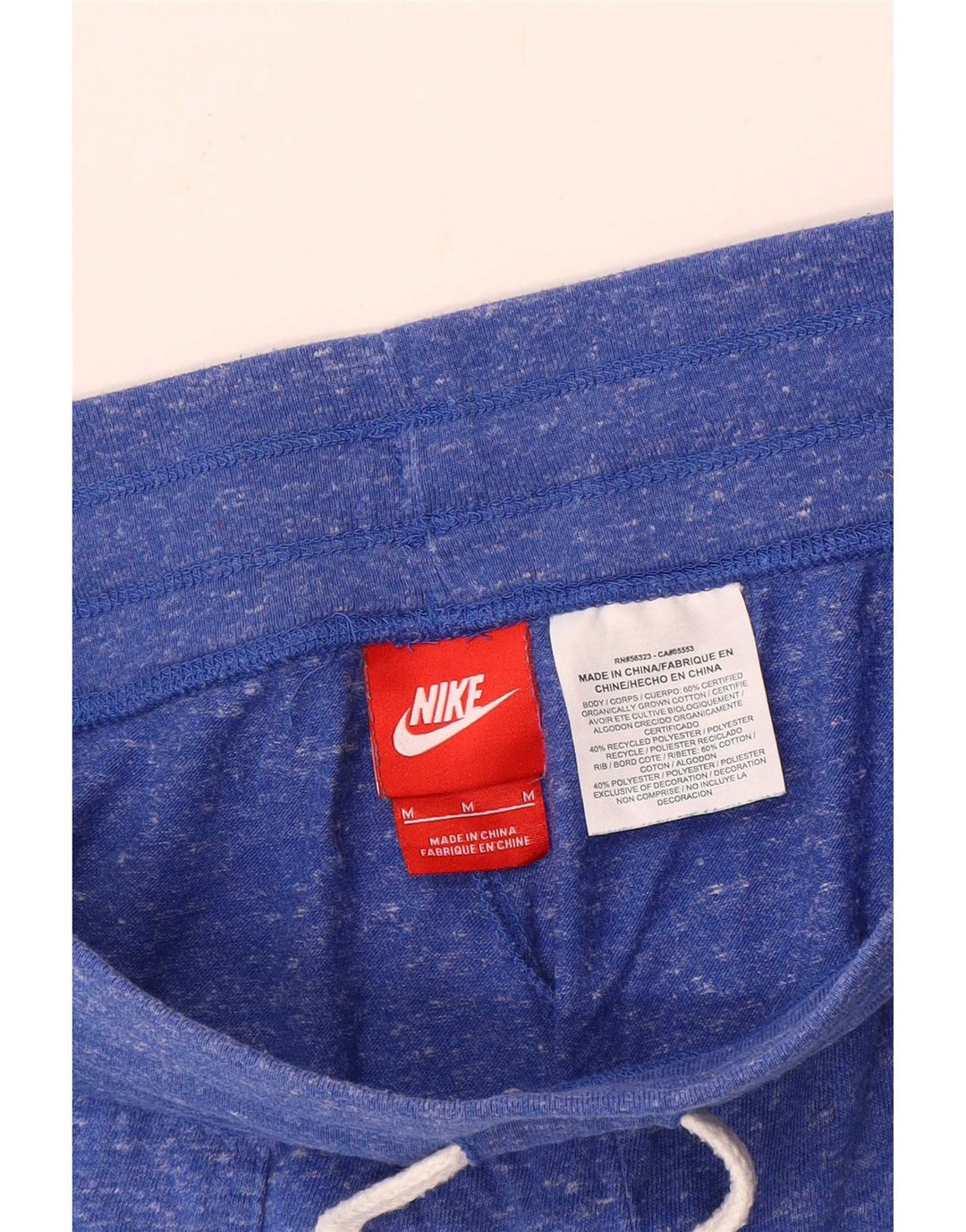 Nike Womens Graphic Sport Shorts UK 12 Medium Blue Flecked Polyester