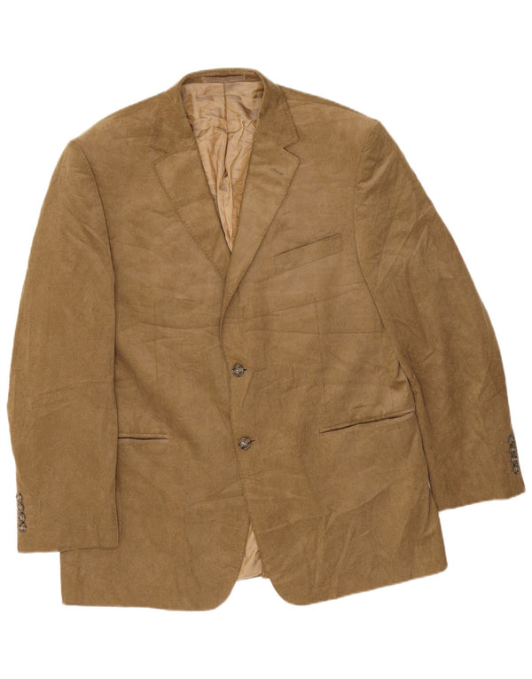 Marks & Spencer Herre 2-knaps Corduroy Blazer Jacket UK 42 Large Beige