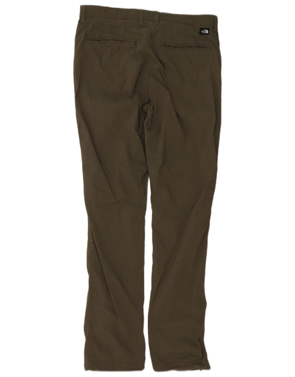 The North Face Mens Straight Cargo Trousers W32 L32 Green Cotton