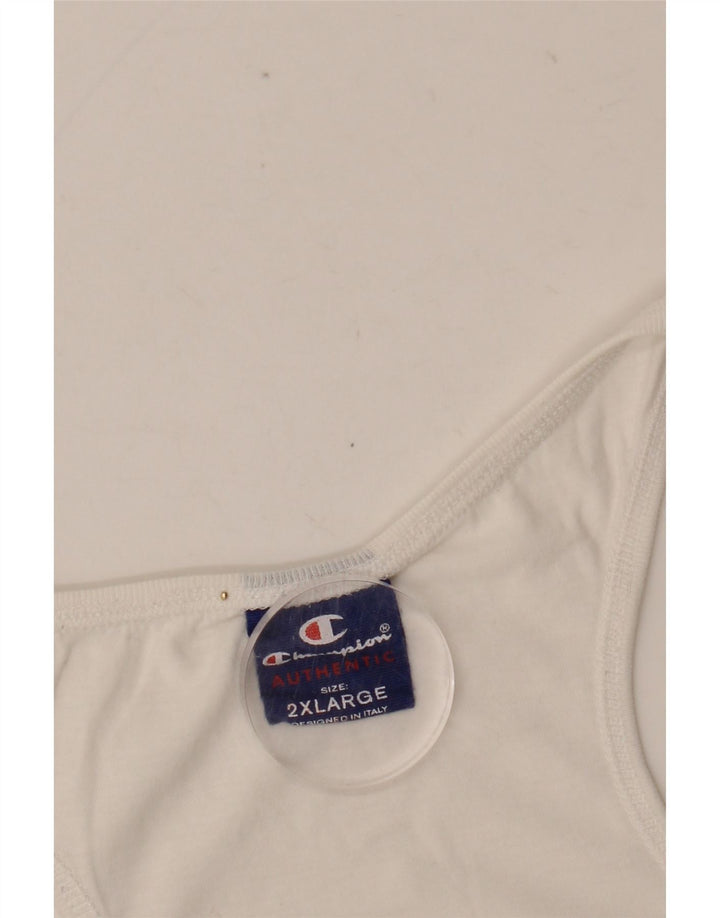 CHAMPION Womens Graphic Vest Top UK 20 2XL White