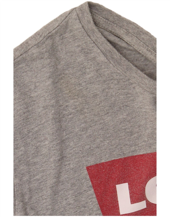 Levi's Herre grafisk T-shirt top mellemgrå bomuld