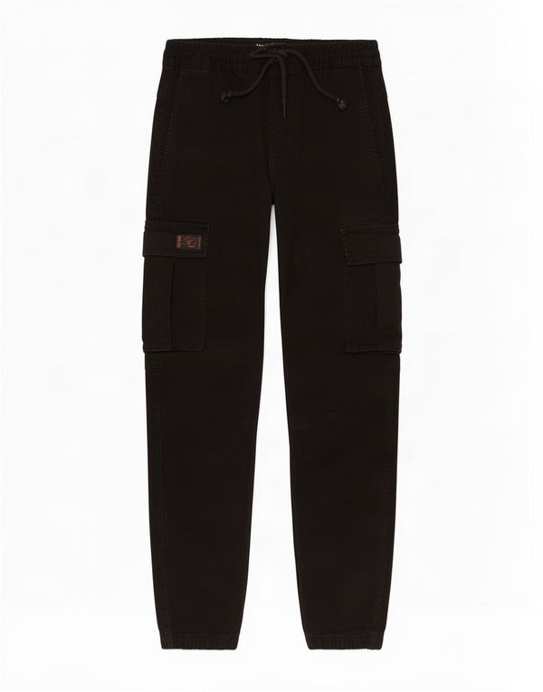 Pantaloni cargo da jogging da uomo Zara piccoli W30 L27 cotone nero
