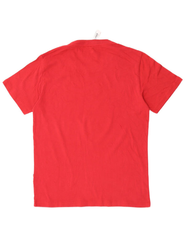 Sun68 Camiseta gráfica para hombre Top grande de algodón rojo