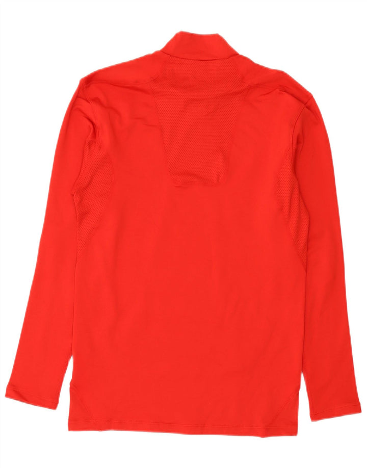 Nike Mens Dri Fit Top Long Sleeve Large Red Polyester