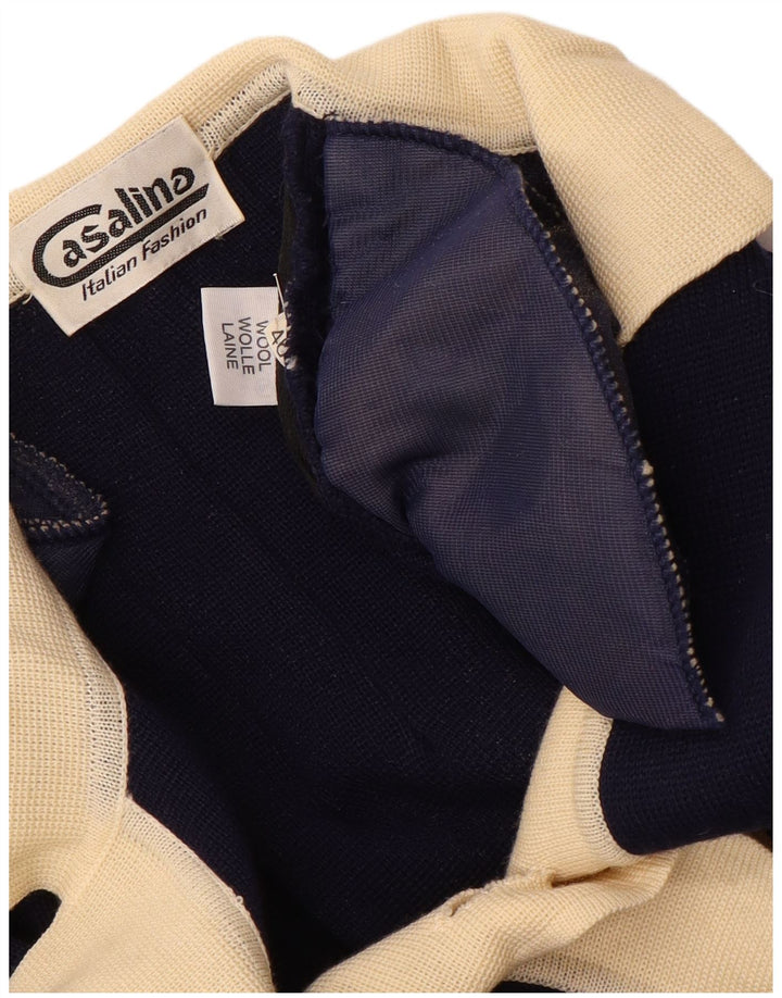 Vintage Womens Longline Oversized Cardigan Sweater IT 46 Large Navy Blue
