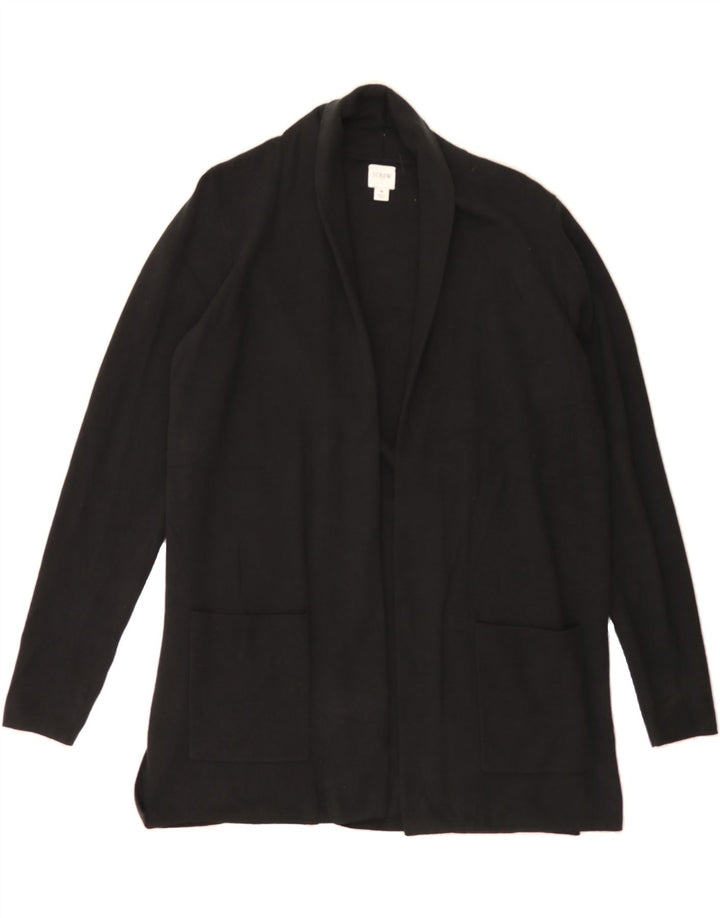 J. CREW Womens Open Cardigan Sweater UK 14 Medium Black Cotton Vintage J. Crew and Second-Hand J. Crew from Messina Hembry 