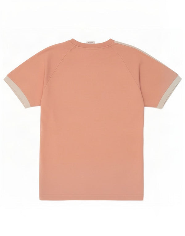 T-shirt da uomo Adidas Top Small in cotone color block rosa