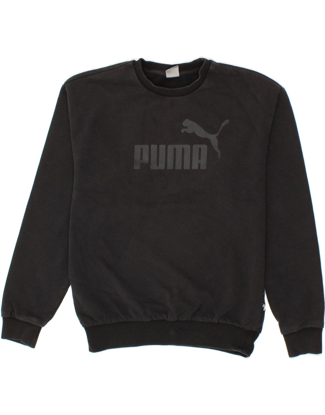PUMA Mens Graphic Sweatshirt Jumper XS Black Cotton Vintage Puma and Second-Hand Puma from Messina Hembry 
