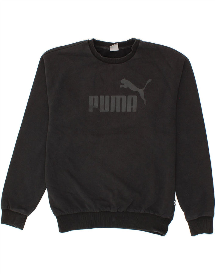 PUMA Mens Graphic Sweatshirt Jumper XS Black Cotton Vintage Puma and Second-Hand Puma from Messina Hembry 