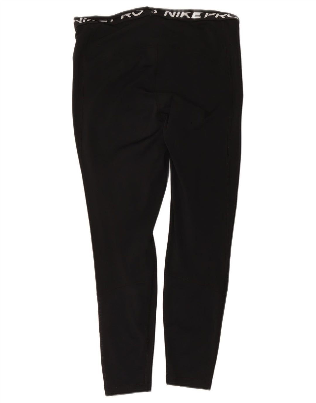 Nike Womens Dri Fit Crop Graphic Leggings UK 14 Large Black Polyester