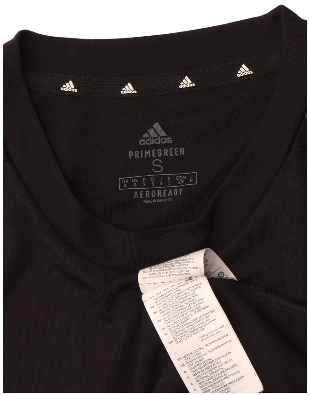 Adidas Mens Aeroready Graphic T-Shirt Top Small Black Polyester