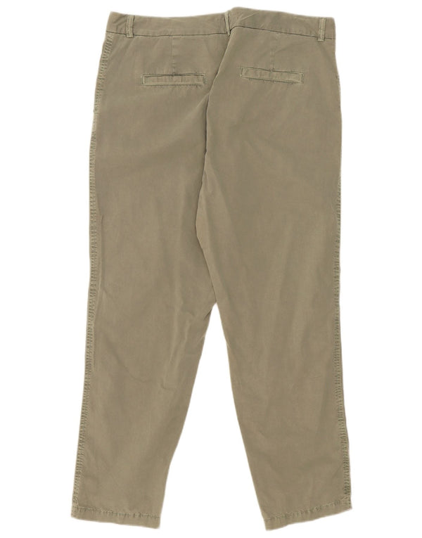 Pantaloni chino subțiri pentru femei Marks & Spencer UK 16 L38 L28 Kaki Bumbac