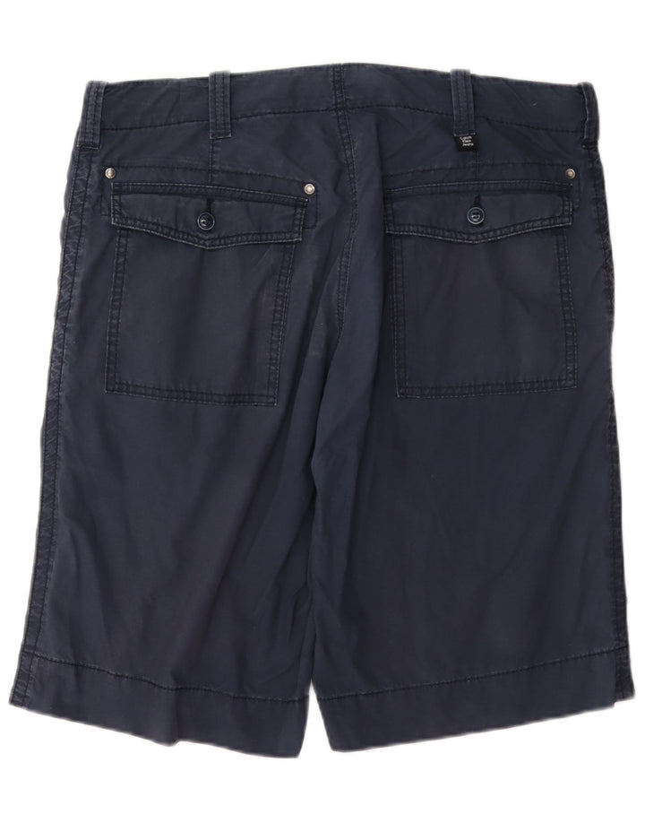 Calvin Klein Mens Chino Shorts W32 Medium Navy Blue Cotton