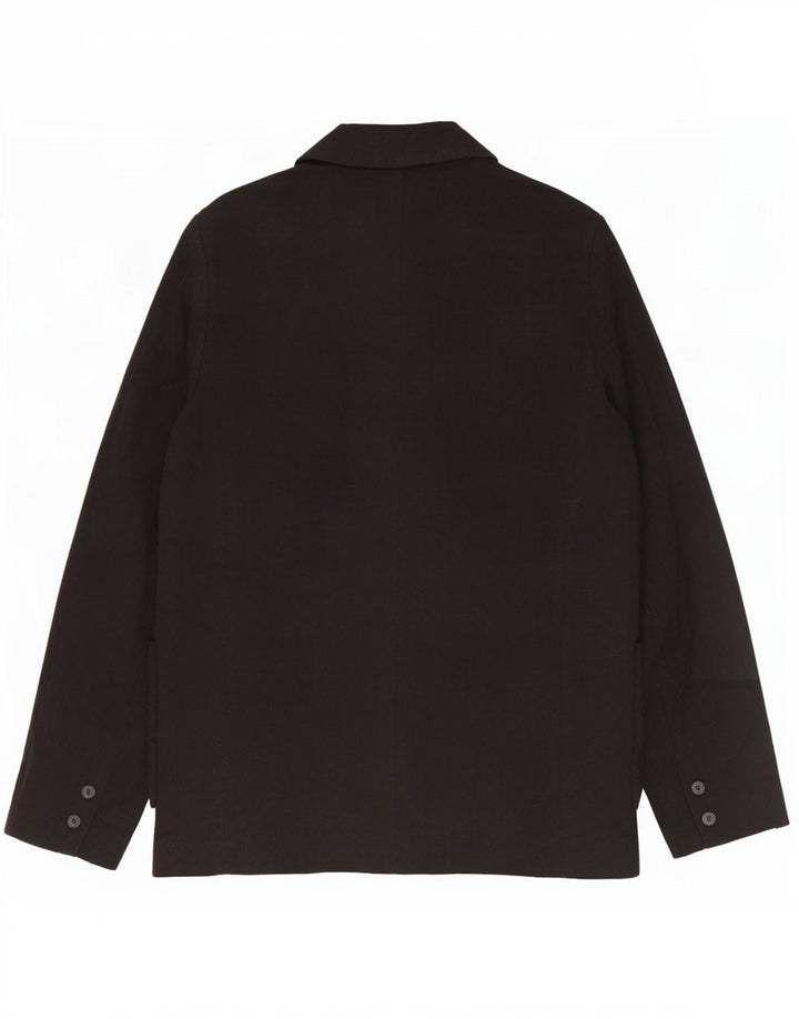 Zara Veste blazer à 1 bouton pour femme UK 14 Noir moyen
