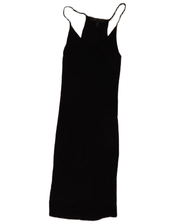 BCBGMAXAZRIA Abito tubino senza maniche da donna UK 0 2XS Lyocell nero