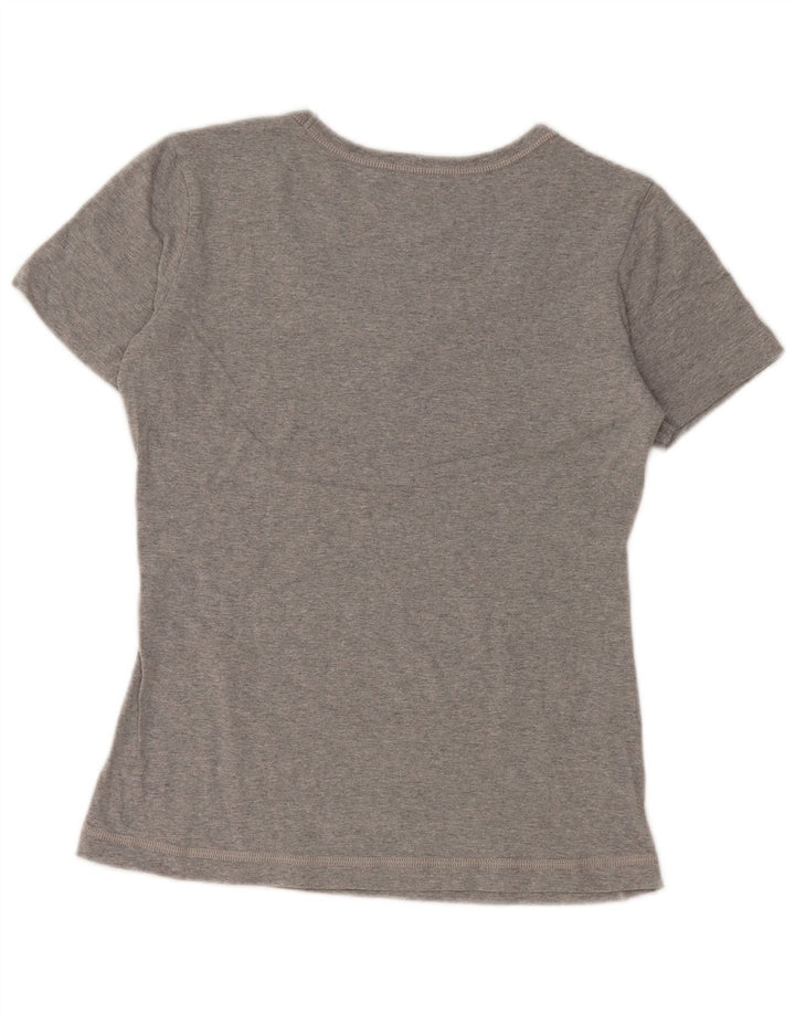 CHAMPION Womens Graphic T-Shirt Top UK 12 Medium Grey
